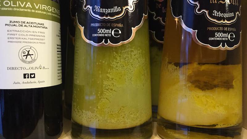 Aceite de oliva congelado