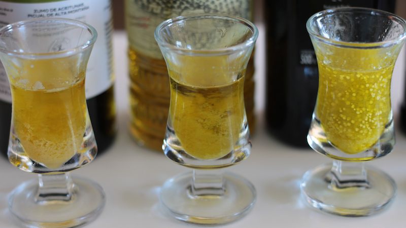 Test de la nevera con aceite de oliva