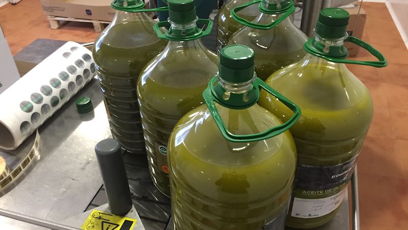 Aceite de oliva sin filtrar