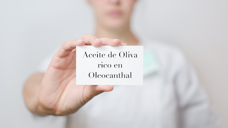 Aceite de oliva rico en oleocantal