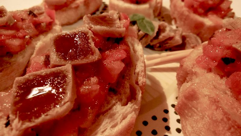 Tataki de atún afrodisíaco