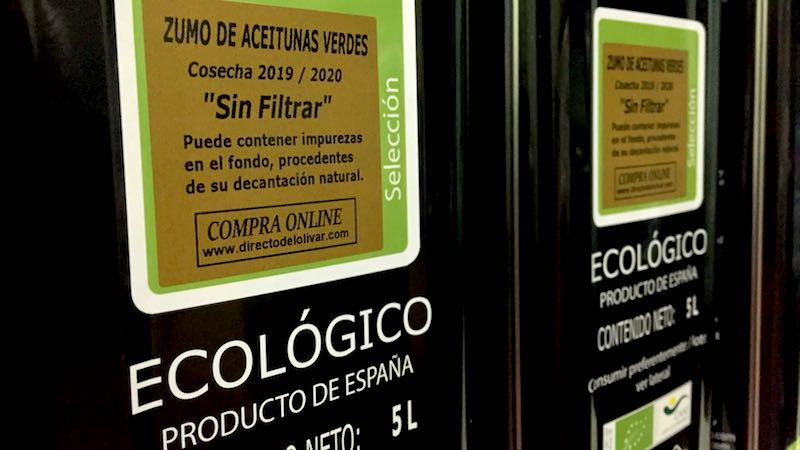 Aceite de oliva verde sin filtrar 2019 / 2020 