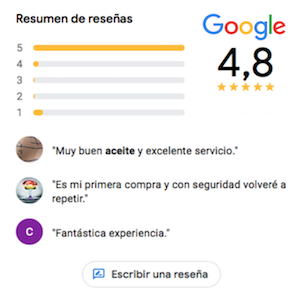 Dejar opinión de Directo del Olivar en Google