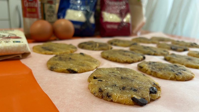 Galletas cookies sin gluten y con aceite de oliva